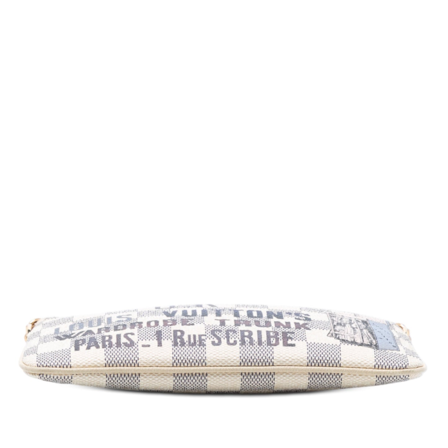 Louis Vuitton Damier Azur Trunks Labels Pochette Milla MM