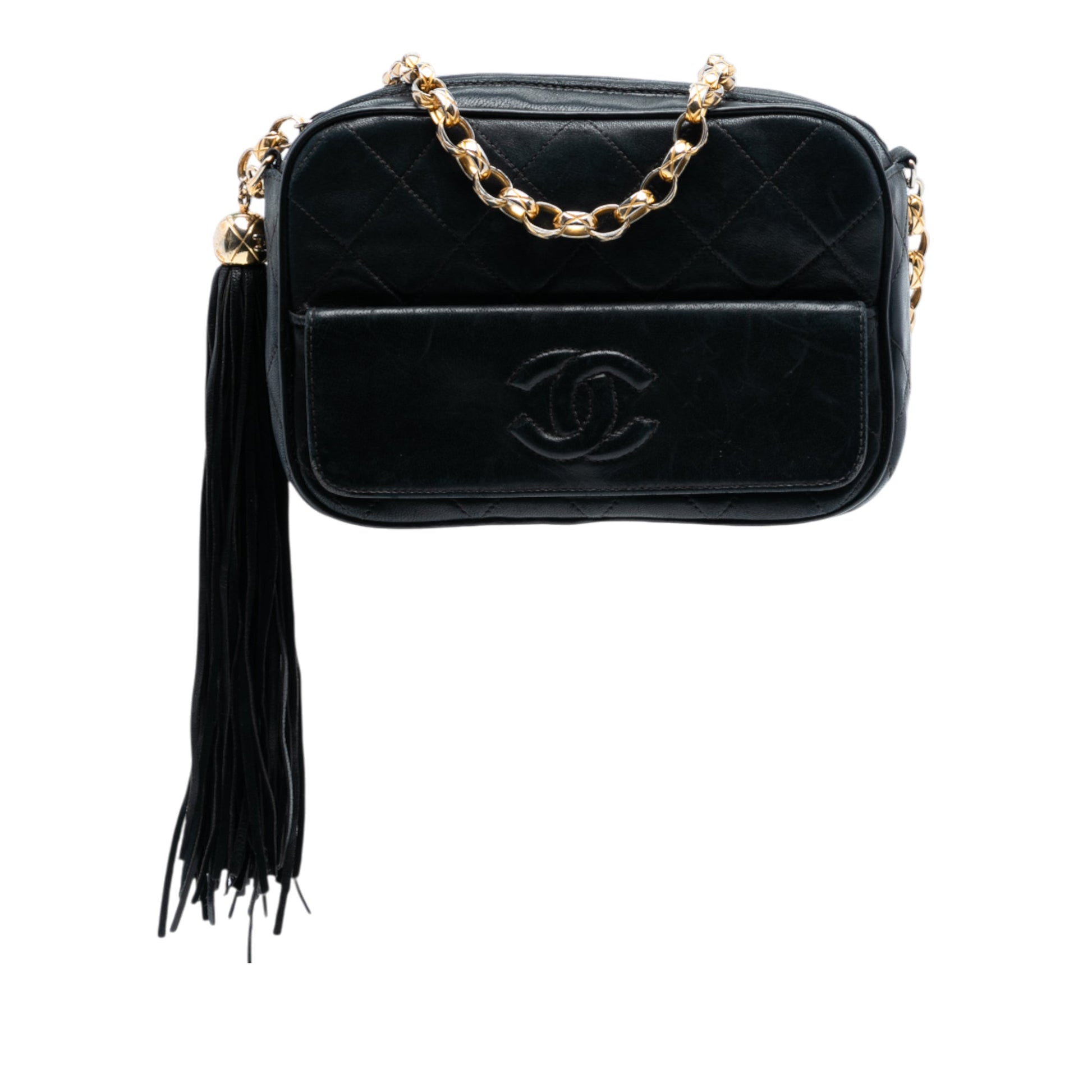 Chanel Mini CC Quilted Lambskin Tassel Camera Bag