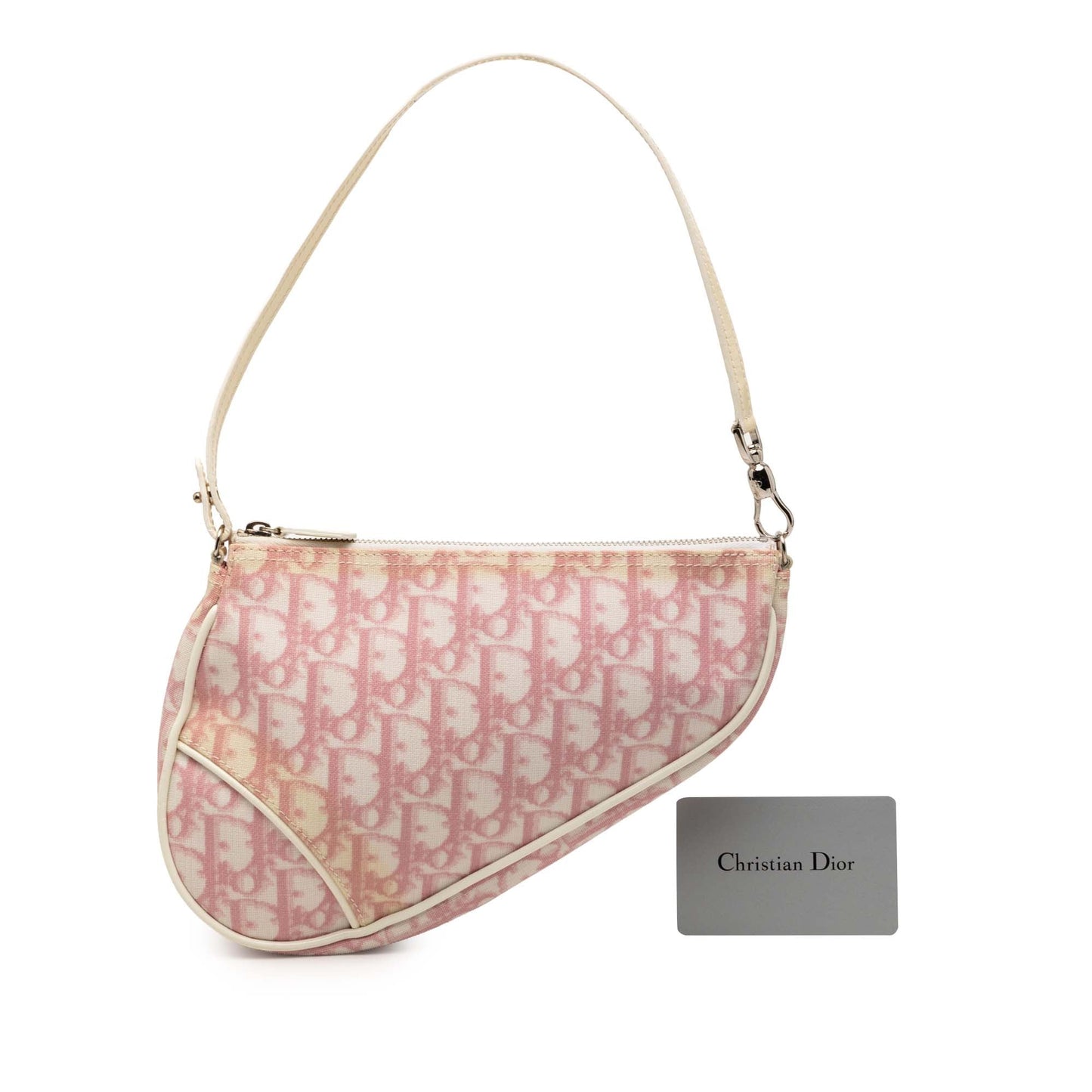 Dior Mini Diorissimo Coated Canvas Saddle Pochette