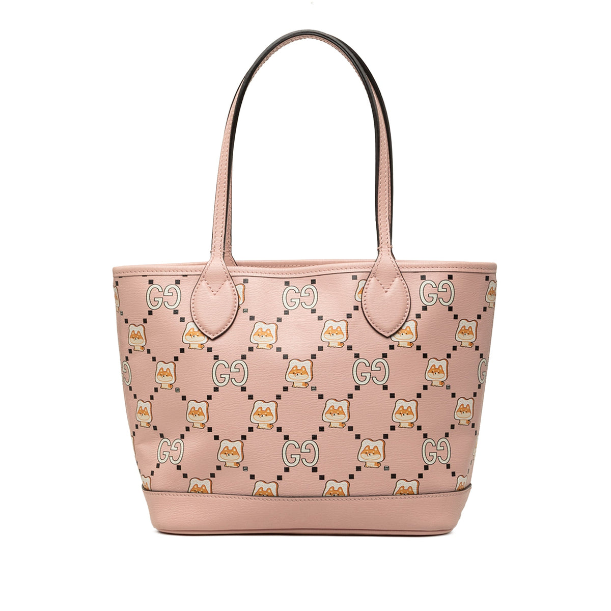 Gucci Pikarar Kawaii GG Printed Calfskin Tote — Pink