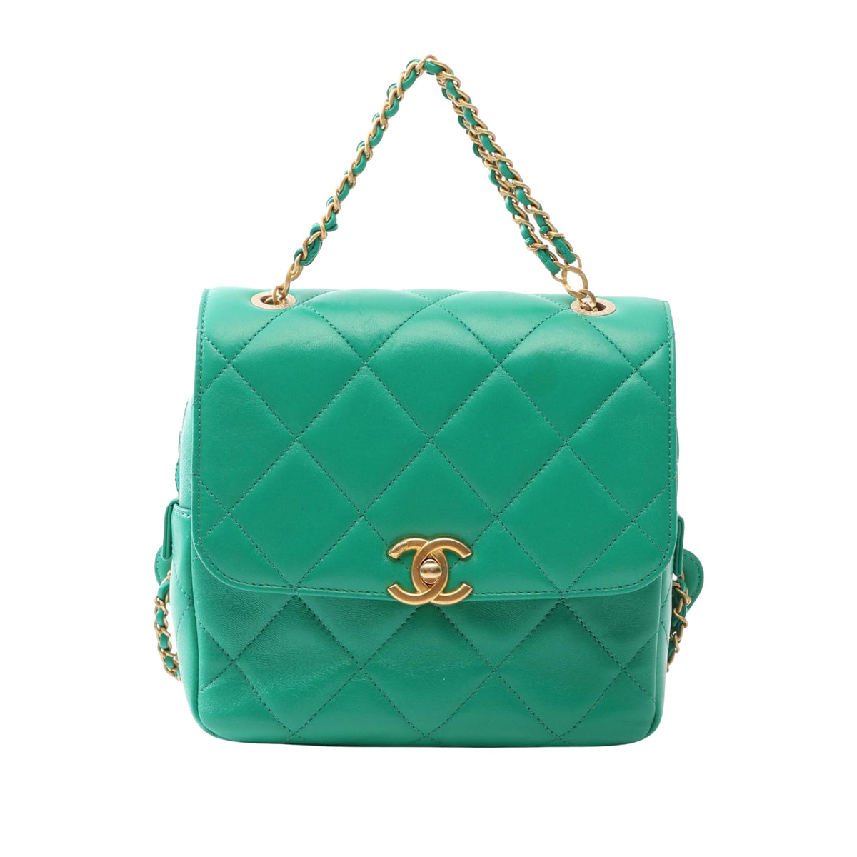 Chanel Quilted Lambskin Chain Melody Backpack