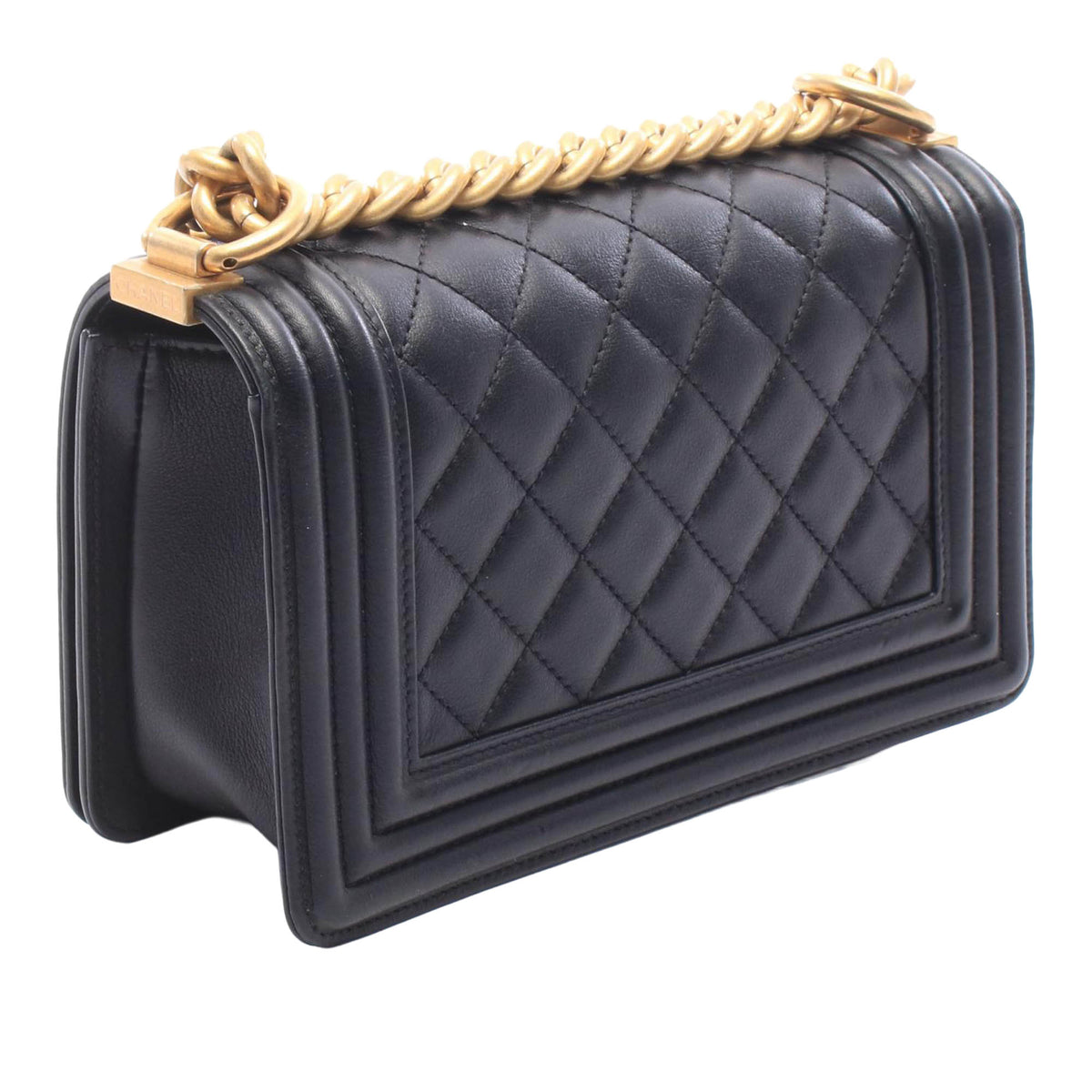 Chanel Old Medium Quilted Lambskin Boy Flap