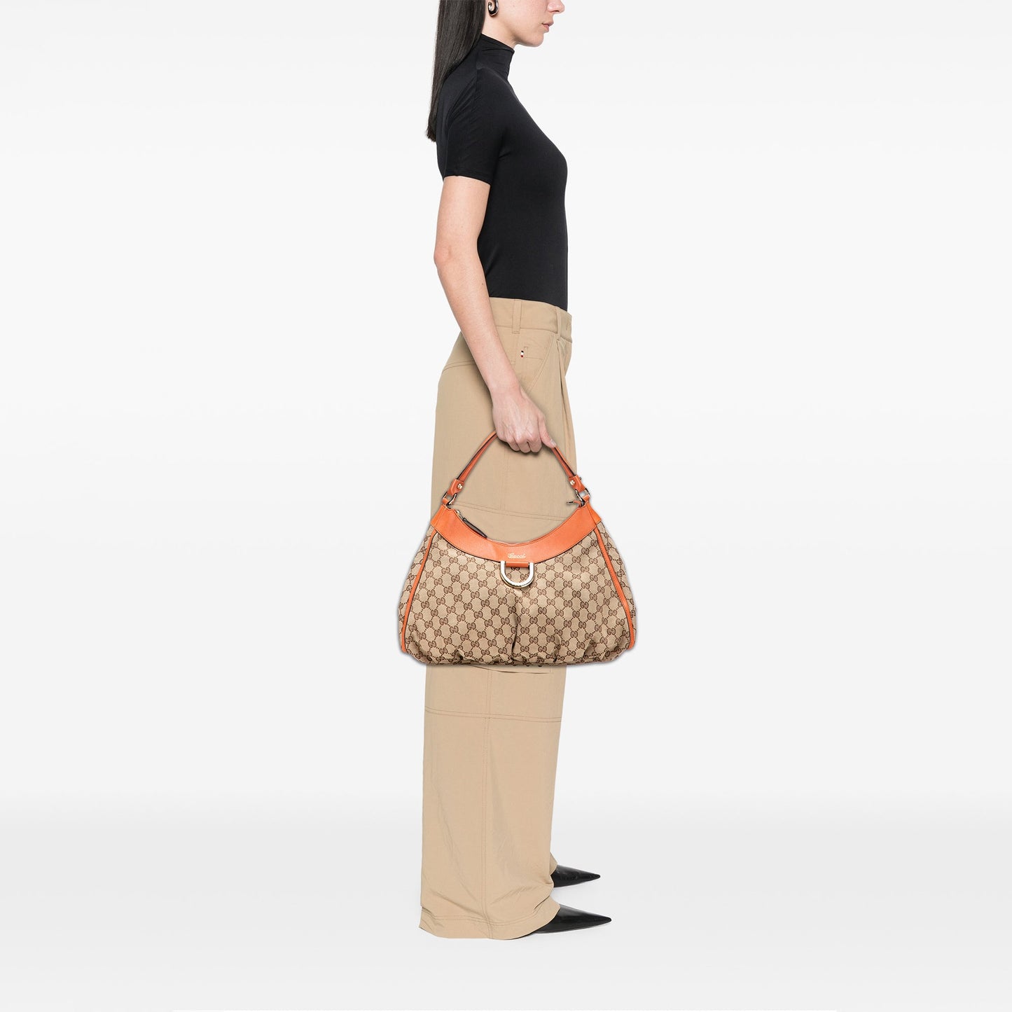 Gucci GG Canvas Abbey D Ring Shoulder Bag