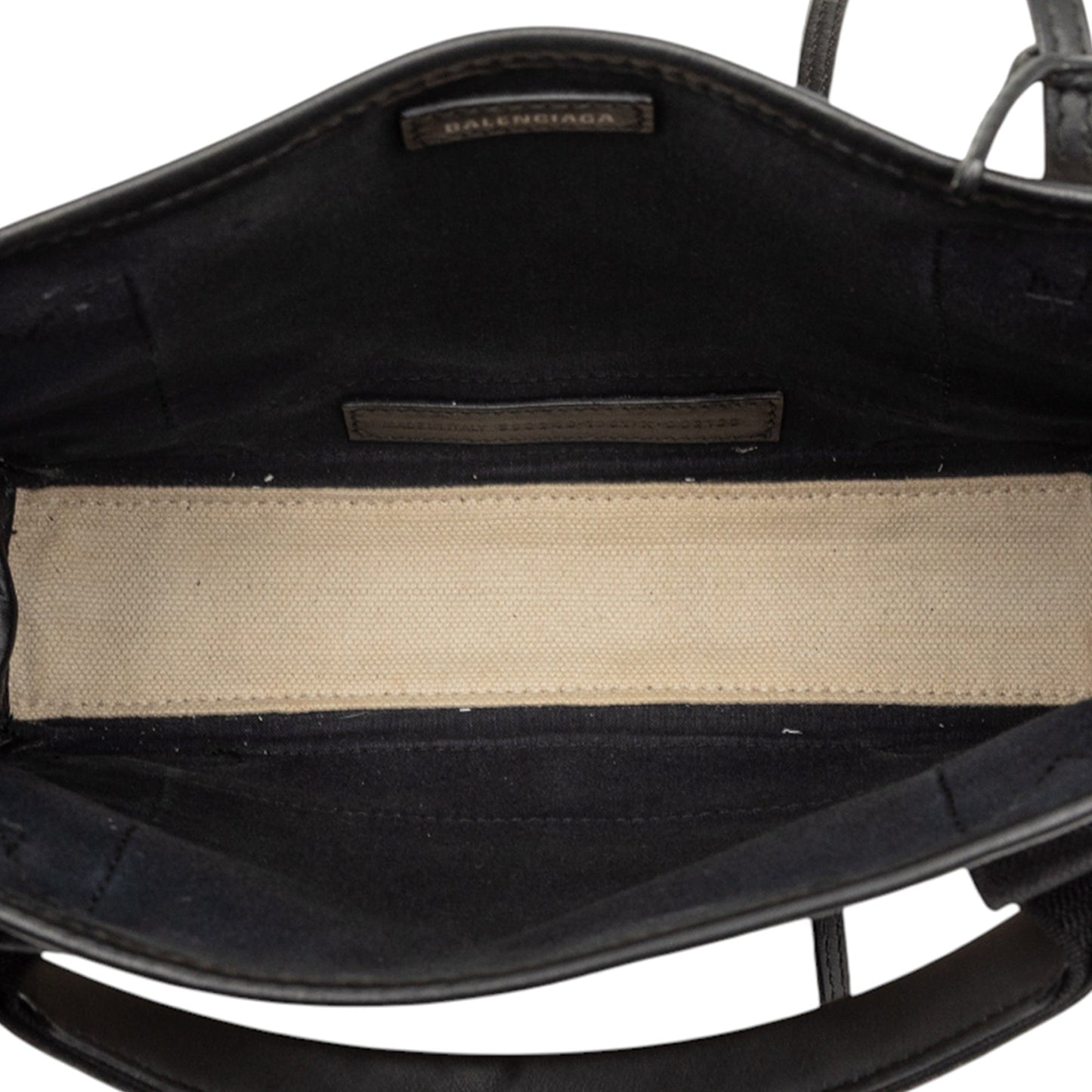 Balenciaga Canvas Navy Cabas XS