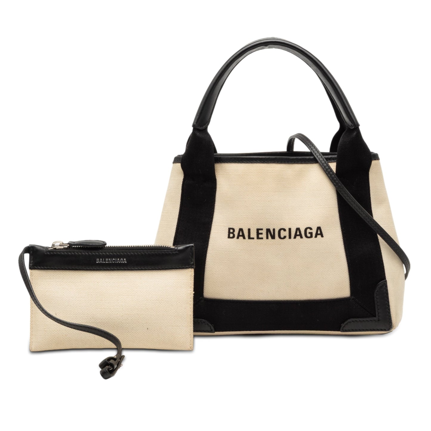Balenciaga Canvas Navy Cabas XS