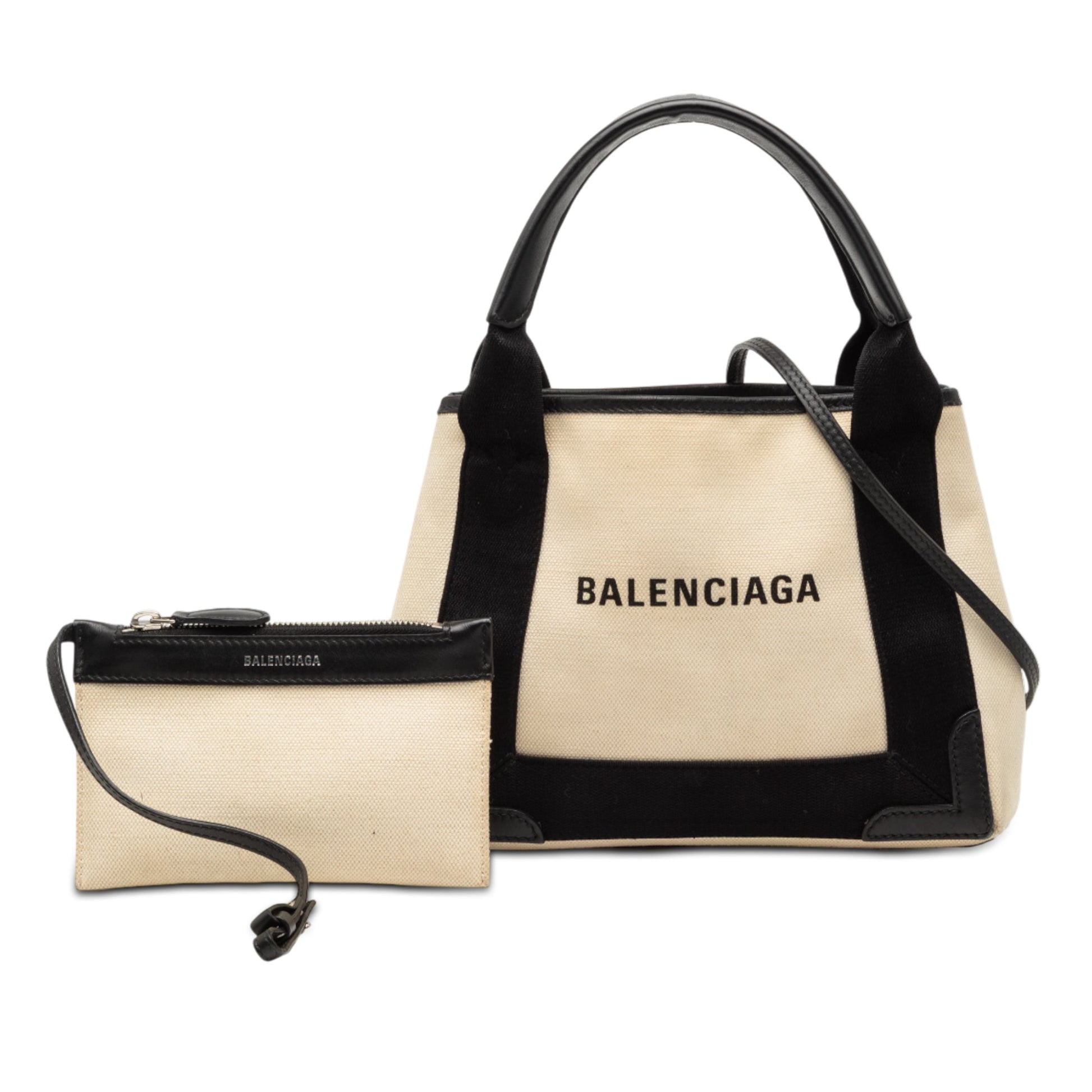 Balenciaga Canvas Navy Cabas XS