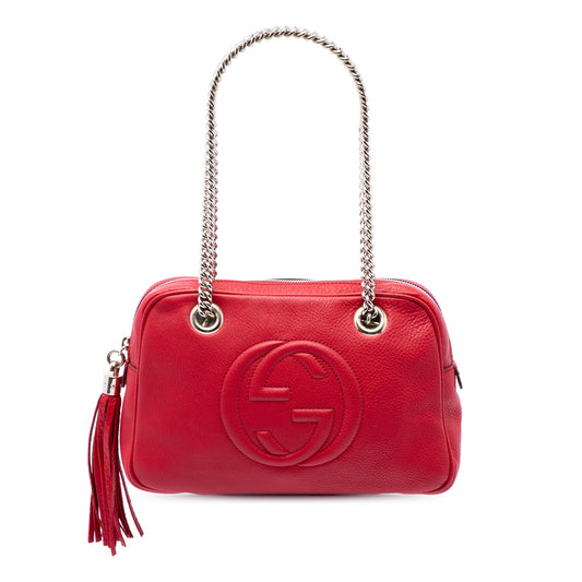 Gucci Calfskin Soho Chain Zip Shoulder Bag