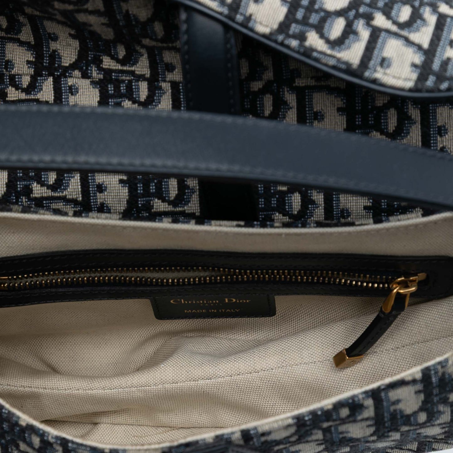 Dior Oblique Canvas Saddle Bag