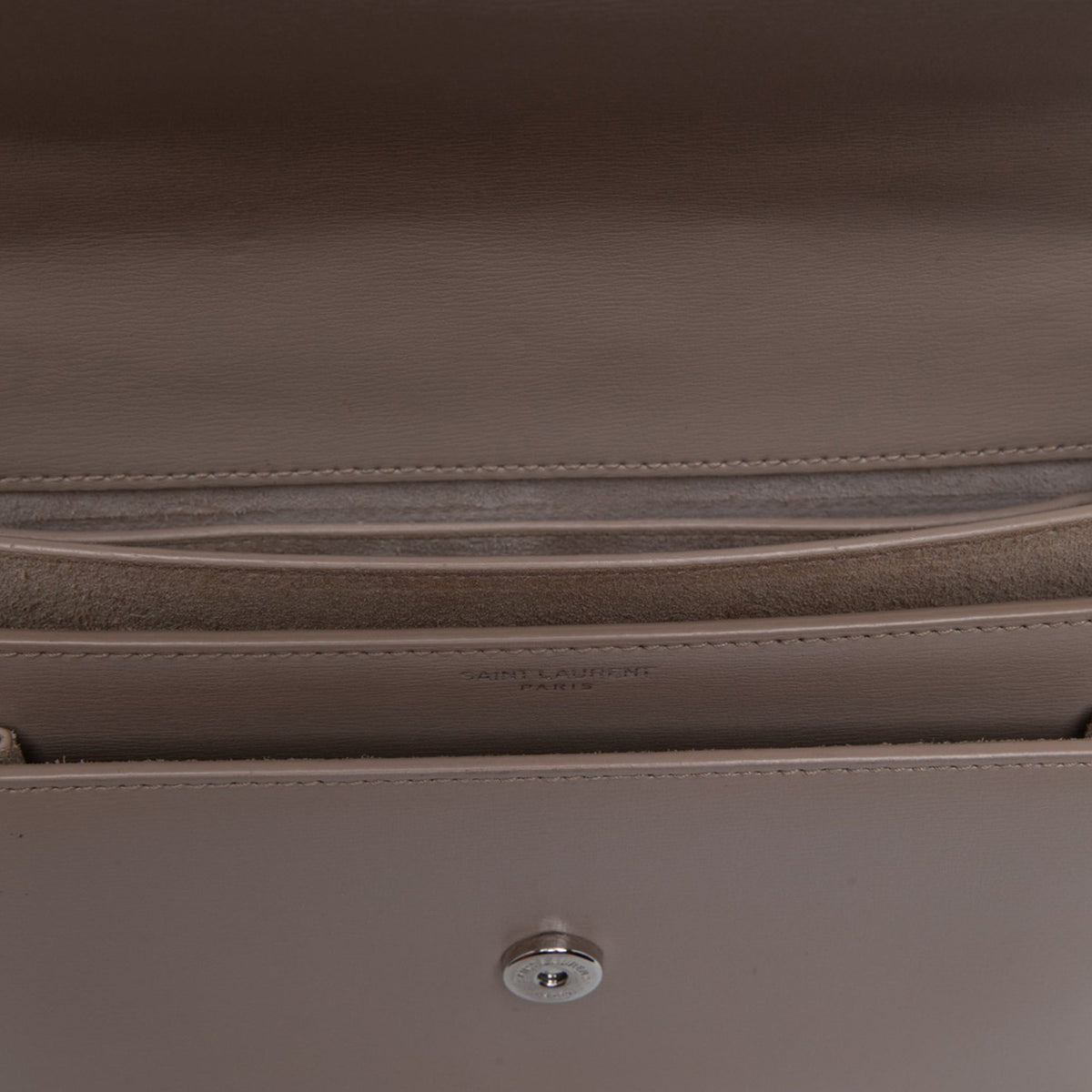 Saint Laurent Medium Calfskin Monogram Sunset Crossbody — Brown