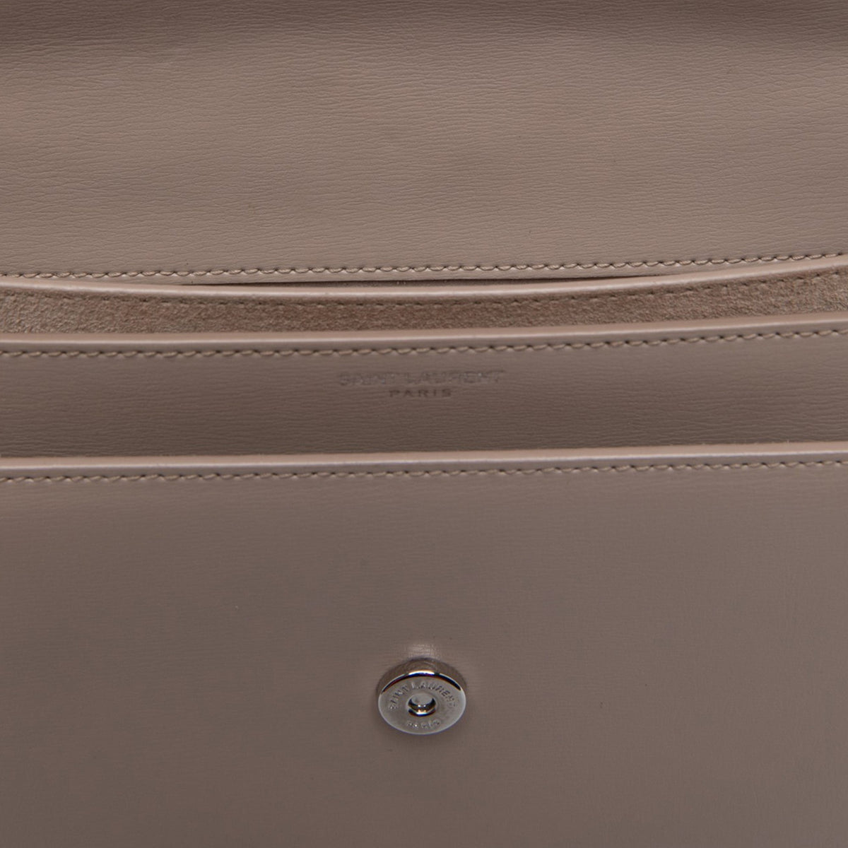 Saint Laurent Medium Calfskin Monogram Sunset Crossbody — Brown