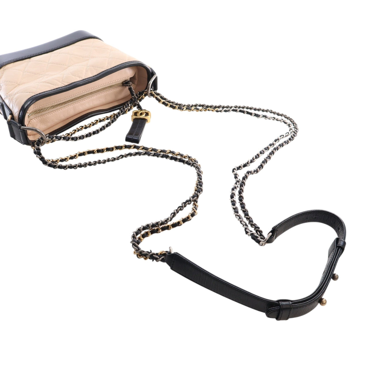 Chanel Small Quilted Aged Calfskin Gabrielle Hobo