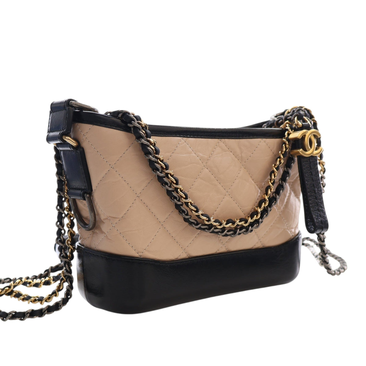 Chanel Small Quilted Aged Calfskin Gabrielle Hobo