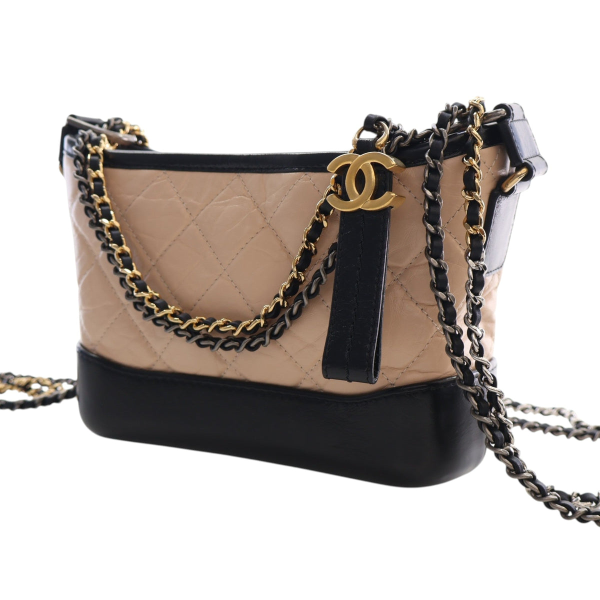 Chanel Small Quilted Aged Calfskin Gabrielle Hobo