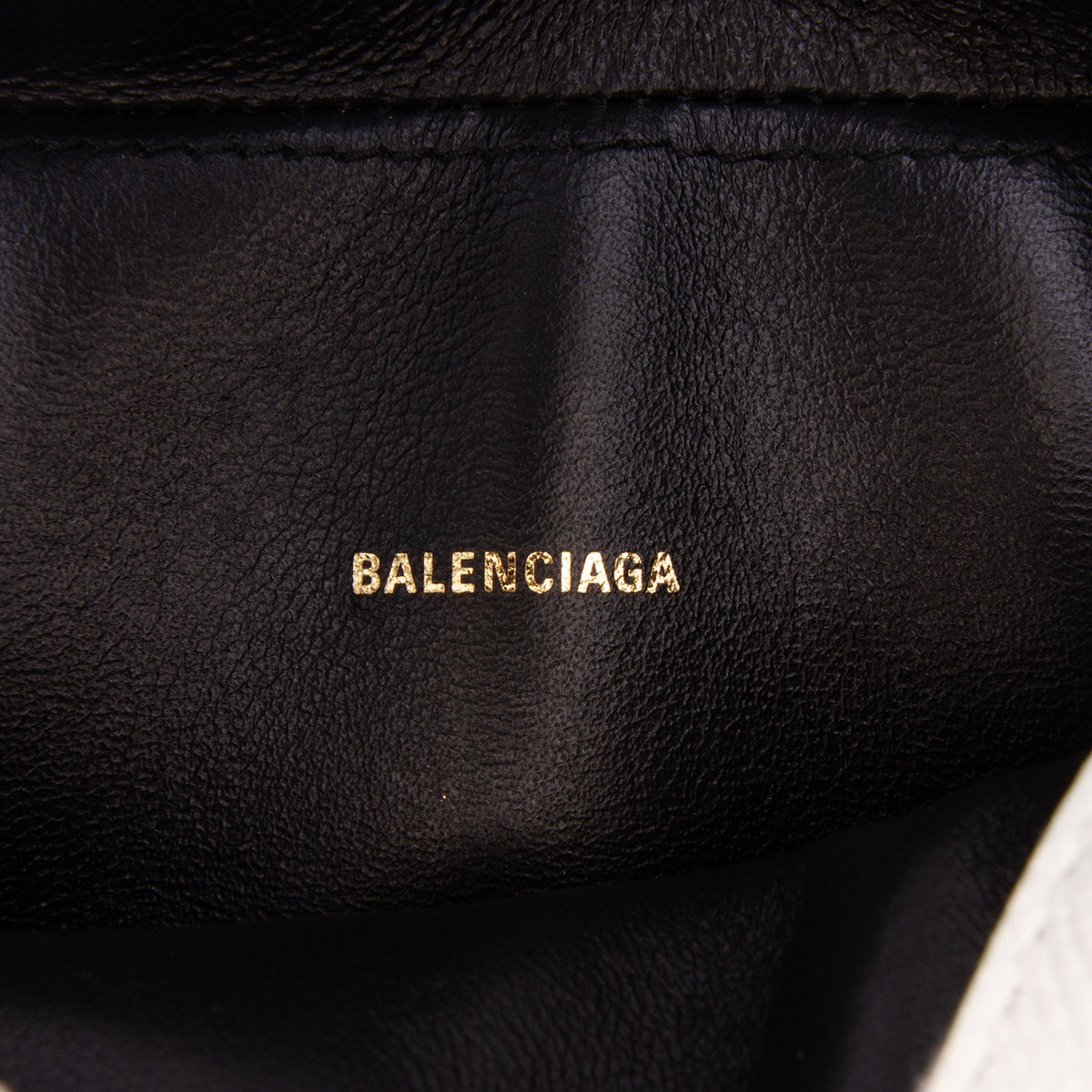 Balenciaga Grained Calfskin Graffiti Everyday Camera Bag XS — White