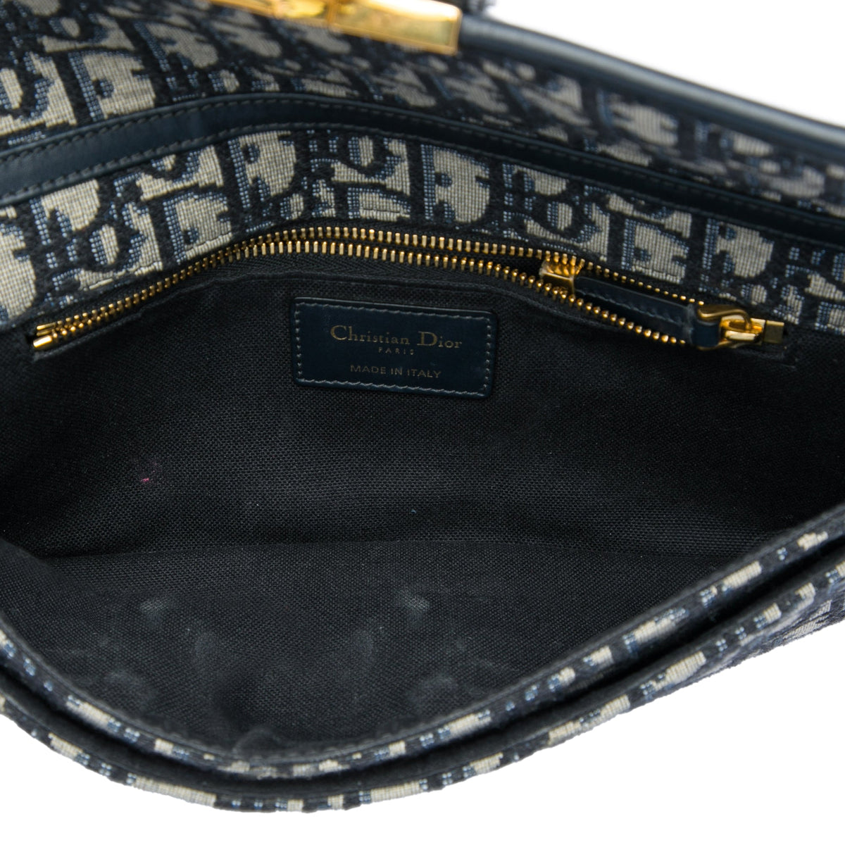 Dior Oblique Canvas 30 Montaigne Clutch With Chain
