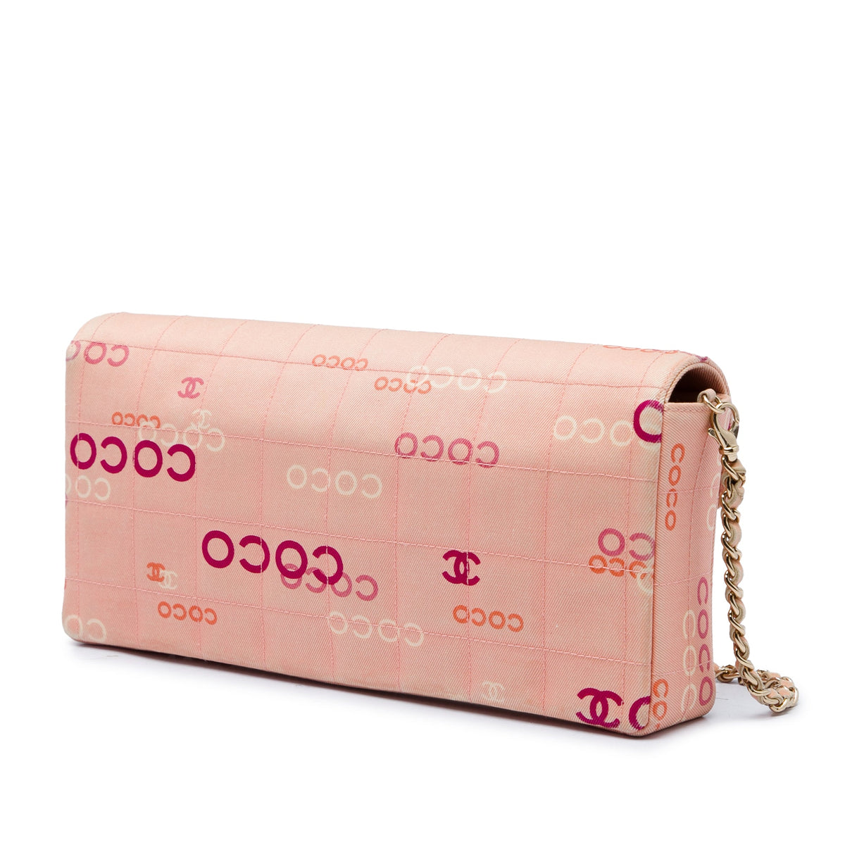 Chanel CC Chocolate Bar Canvas Logo East West Flap