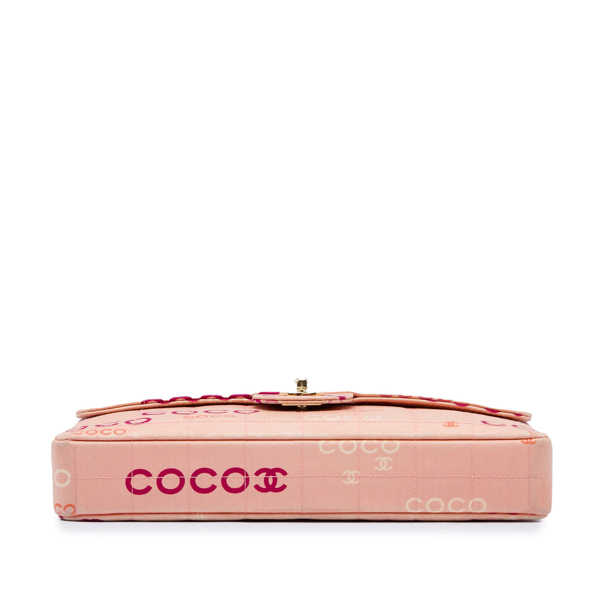 Chanel CC Chocolate Bar Canvas Logo East West Flap