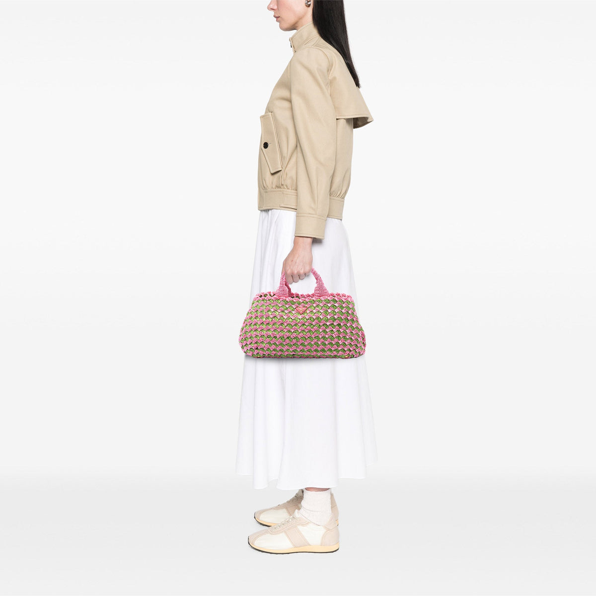 Prada Raffia Canapa Tote