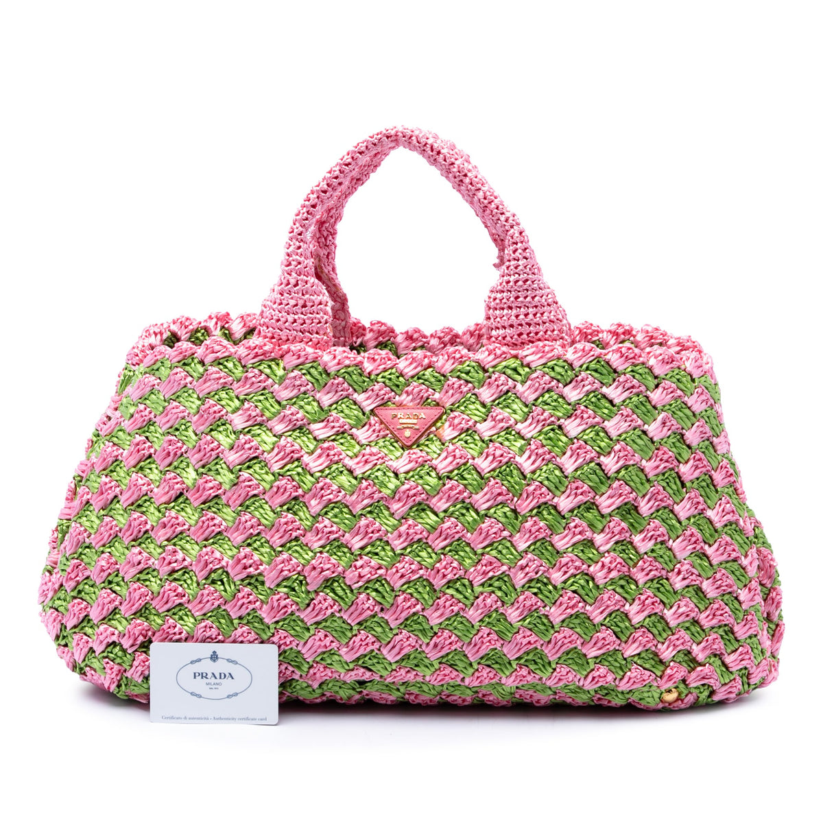 Prada Raffia Canapa Tote