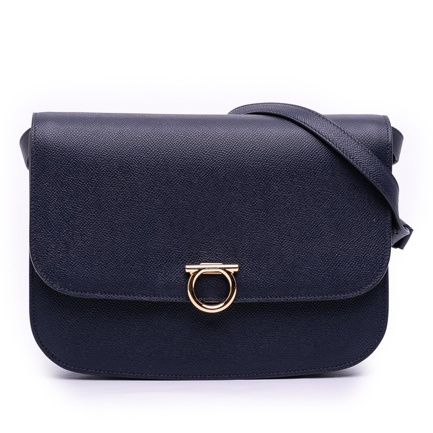 Ferragamo Leather Gancini Flap Crossbody