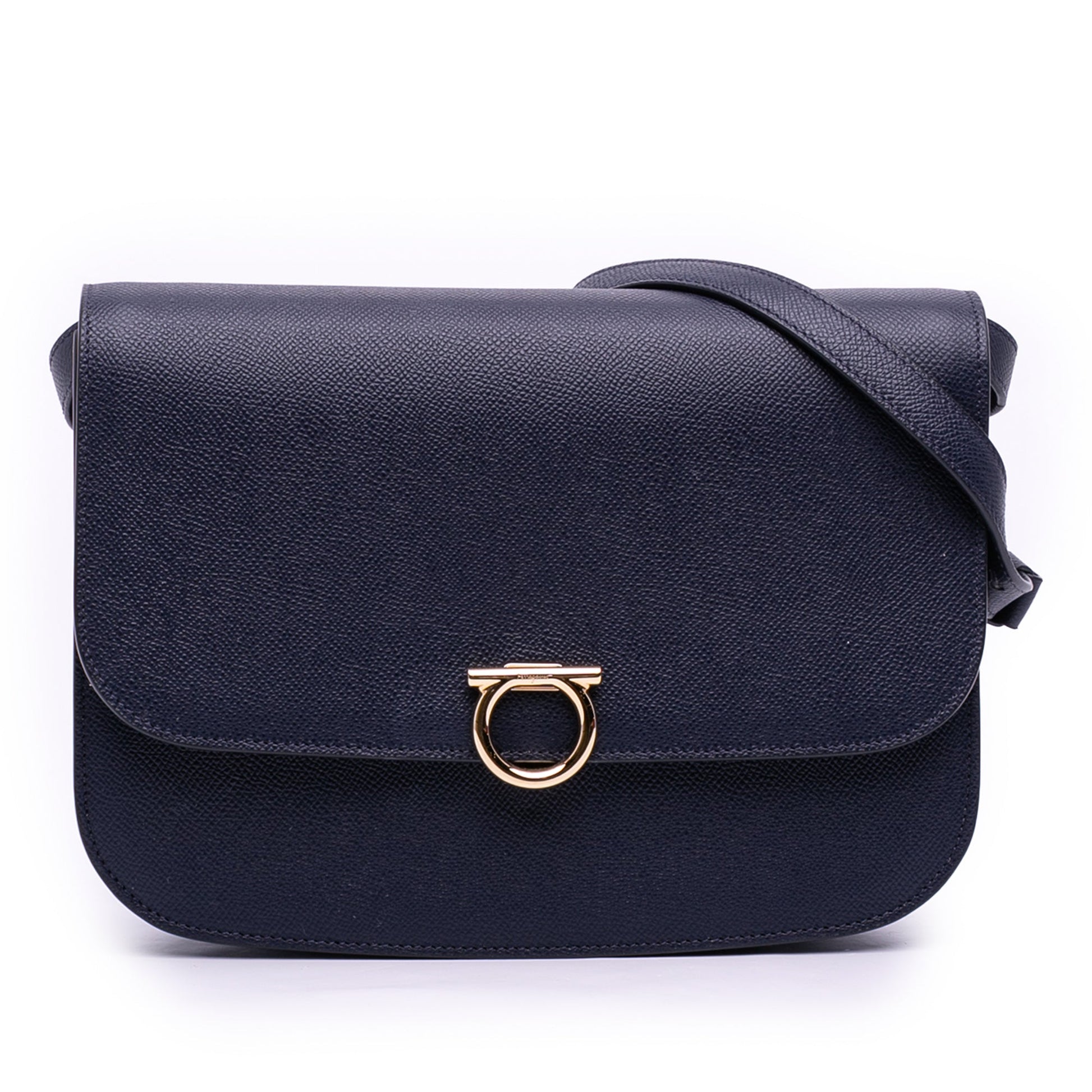 Ferragamo Leather Gancini Flap Crossbody