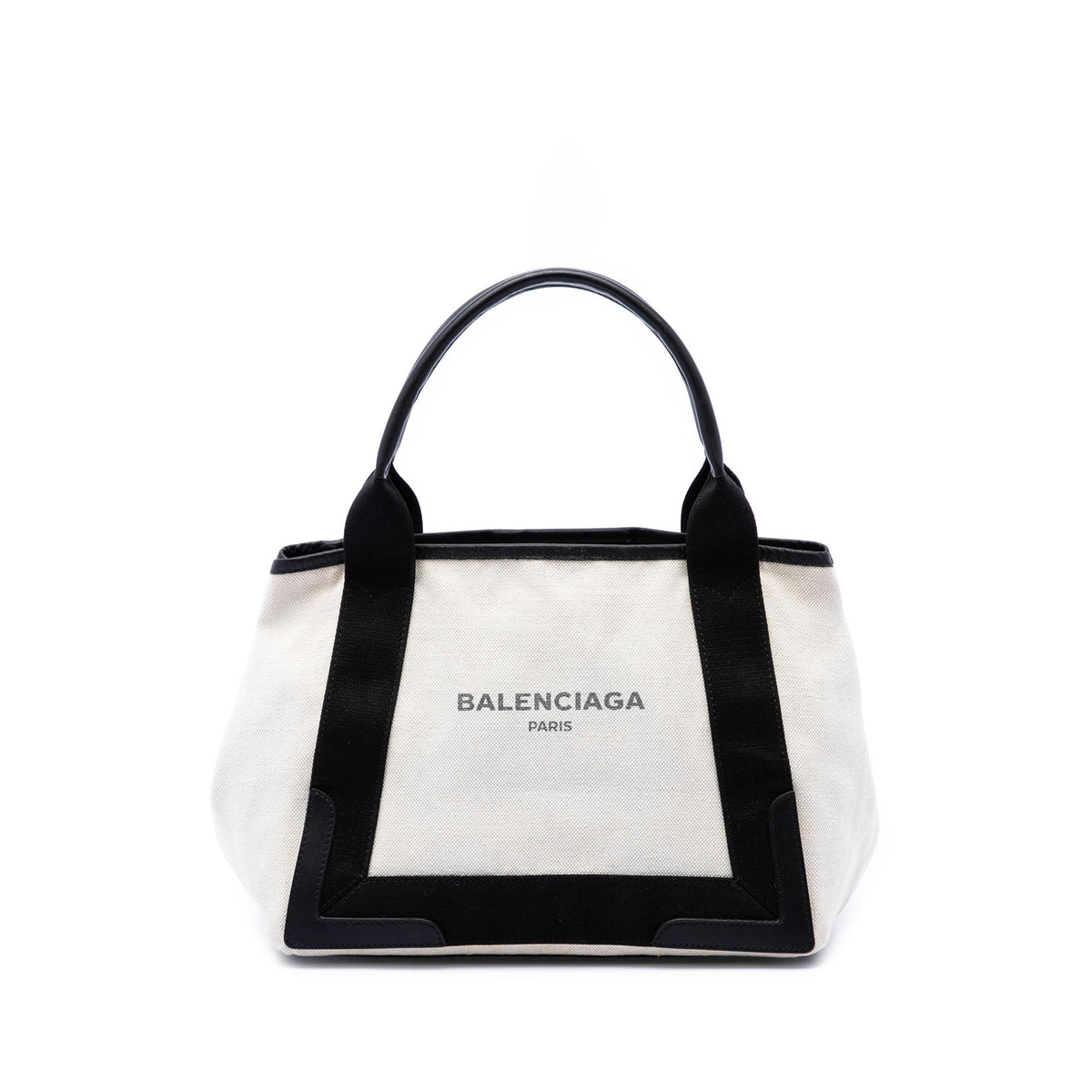 Balenciaga Canvas Navy Cabas Tote S