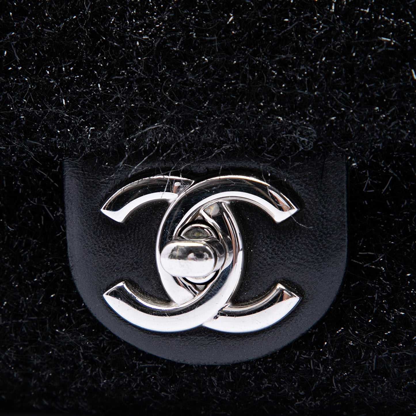 Chanel Medium Quilted Metallic Knit Pluto Glitter Flap