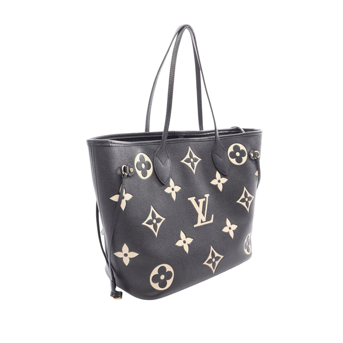 Louis Vuitton Bicolor Monogram Giant Empreinte Neverfull MM — Black