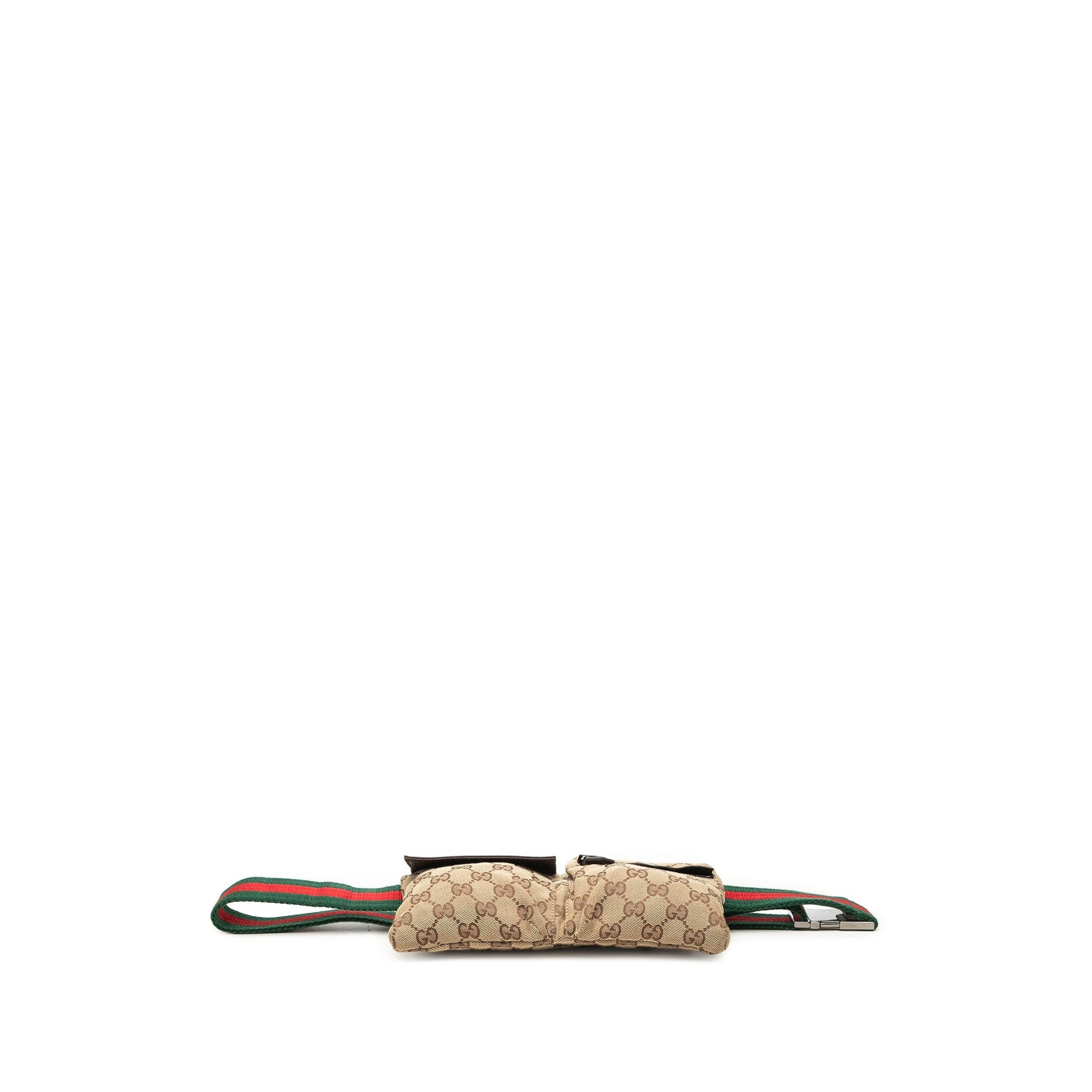 Gucci GG Canvas Web Double Pocket Belt Bag