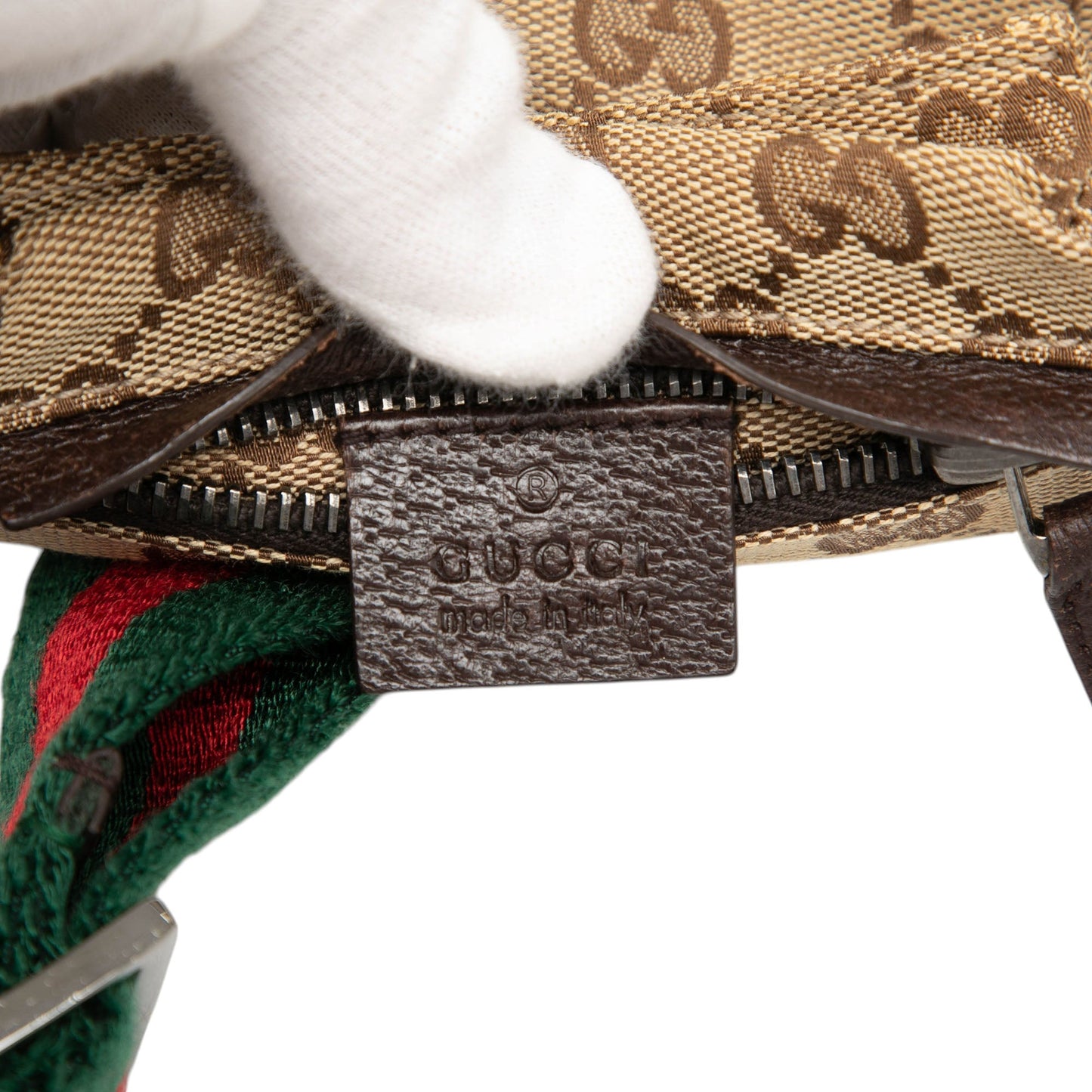 Gucci GG Canvas Web Double Pocket Belt Bag