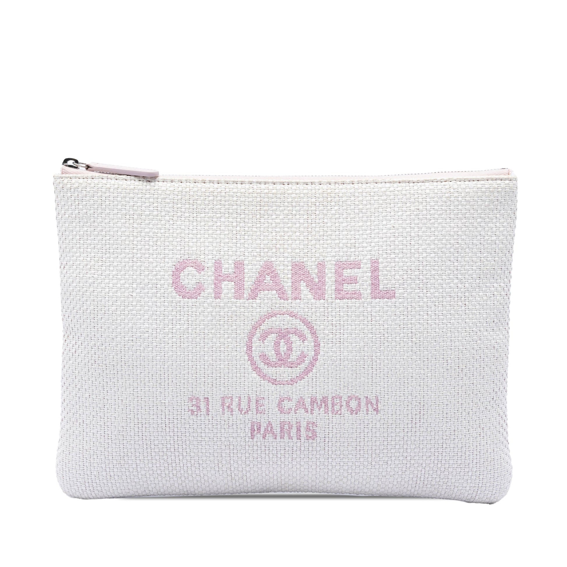 Chanel Medium Raffia Deauville O Case Clutch