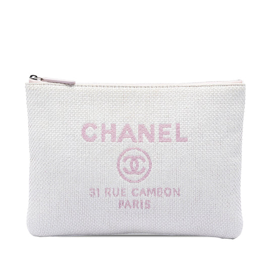 Chanel Medium Raffia Deauville O Case Clutch