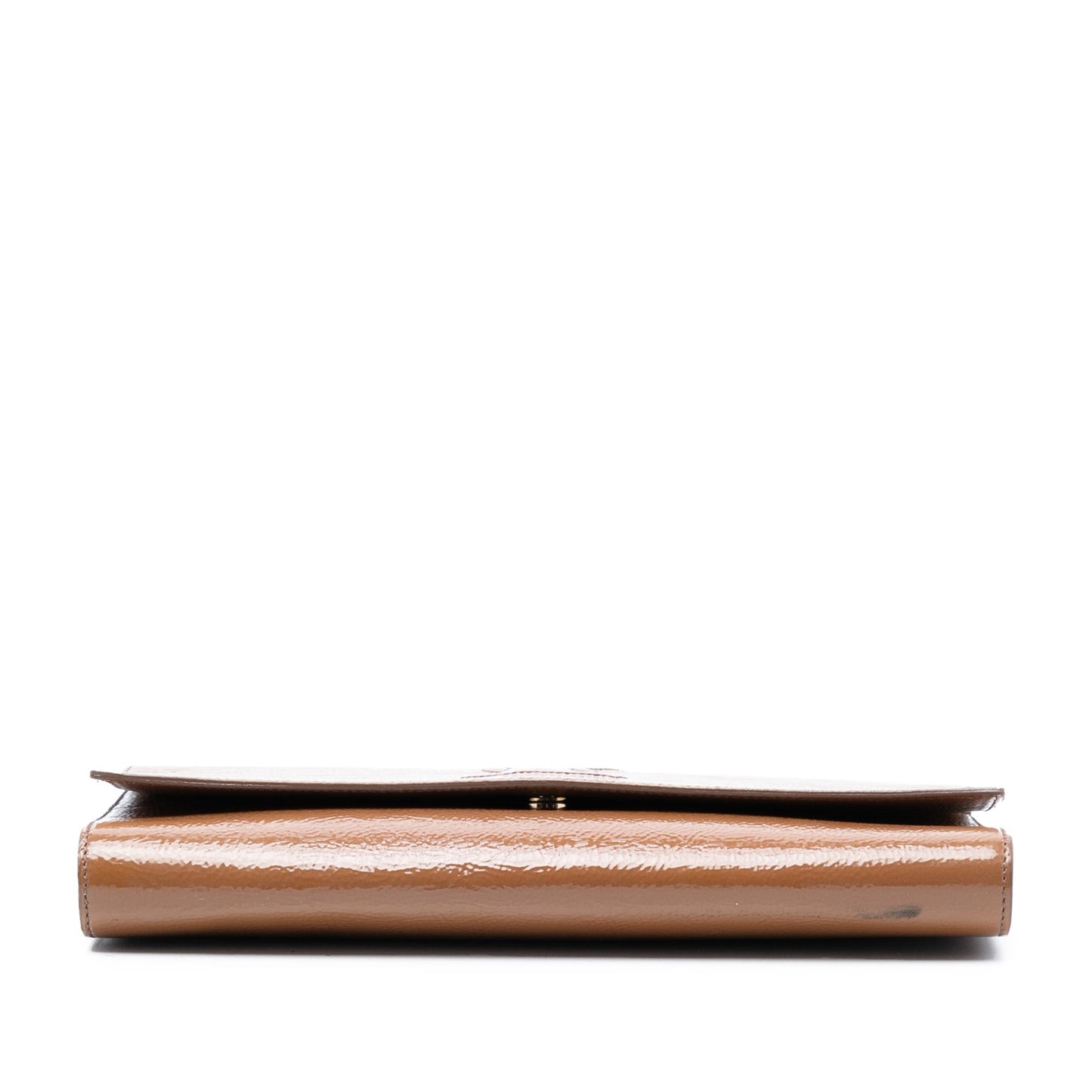 Large Textured Patent Monogram Belle De Jour Clutch