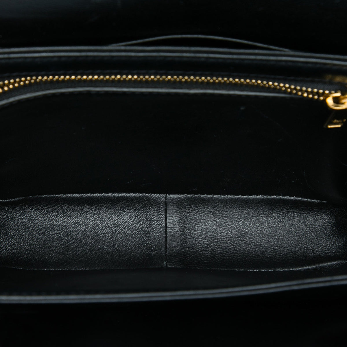 Celine Teen Shiny Calfskin Triomphe Crossbody — Black