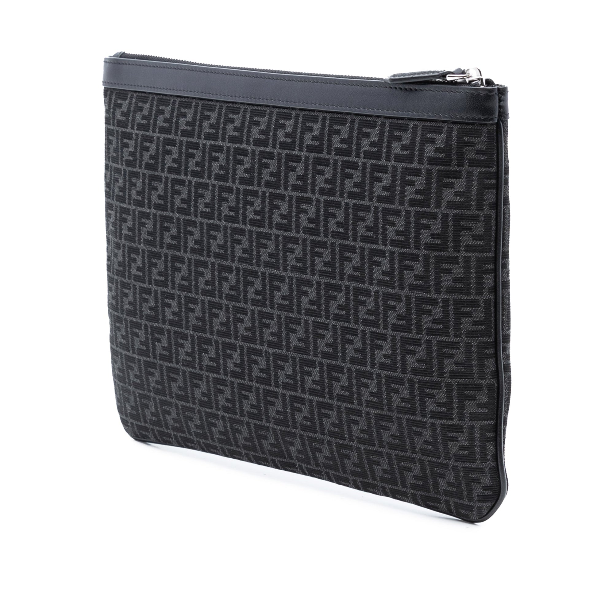 Fendi Zucchino Canvas Flat Clutch