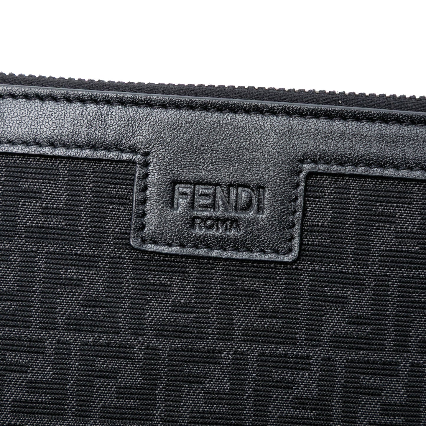Fendi Zucchino Canvas Flat Clutch