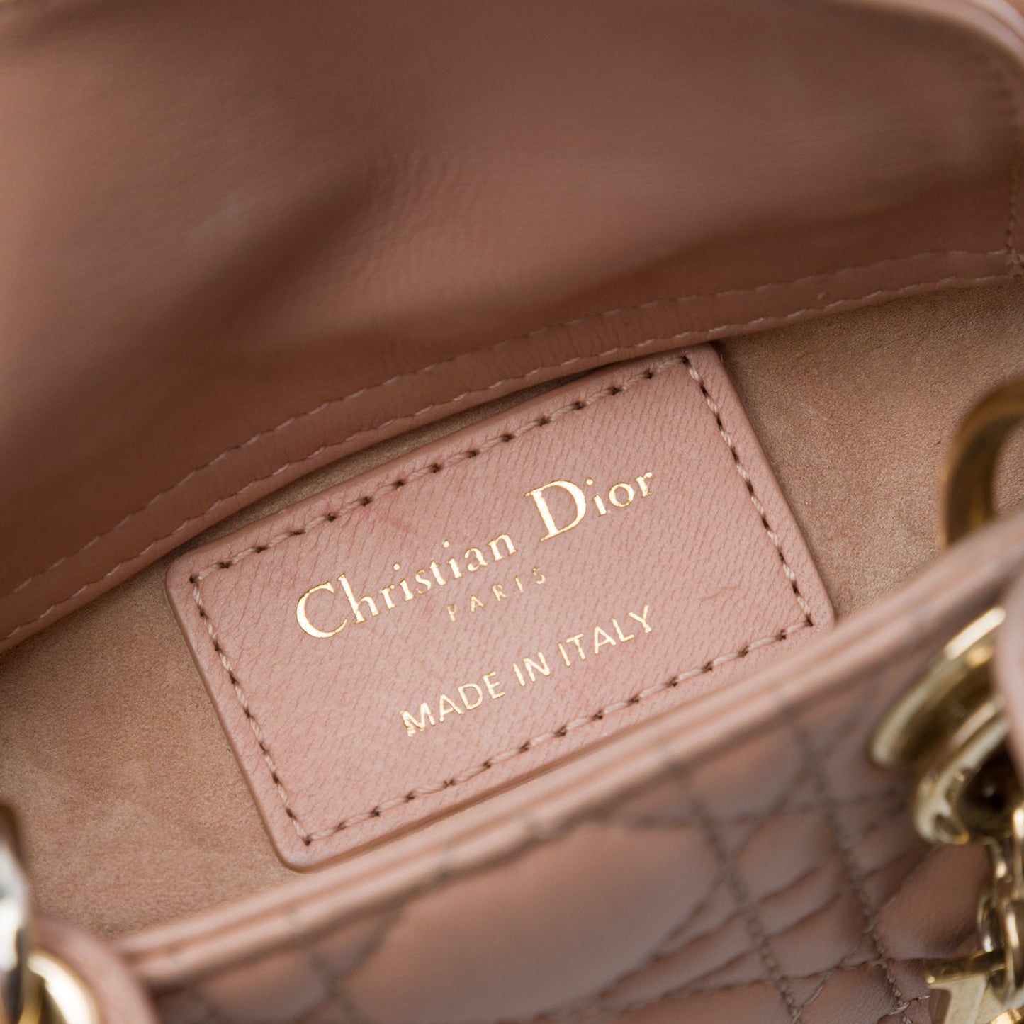 Dior Micro Lambskin Cannage Lady Dior