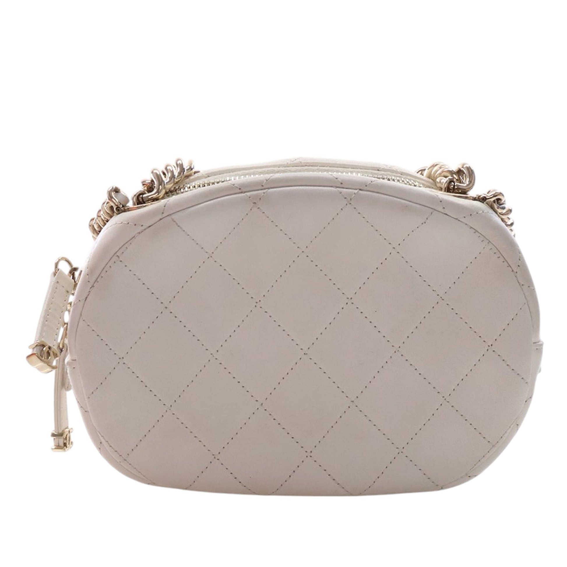 Chanel CC Quilted Studded Lambskin Round Camera Bag