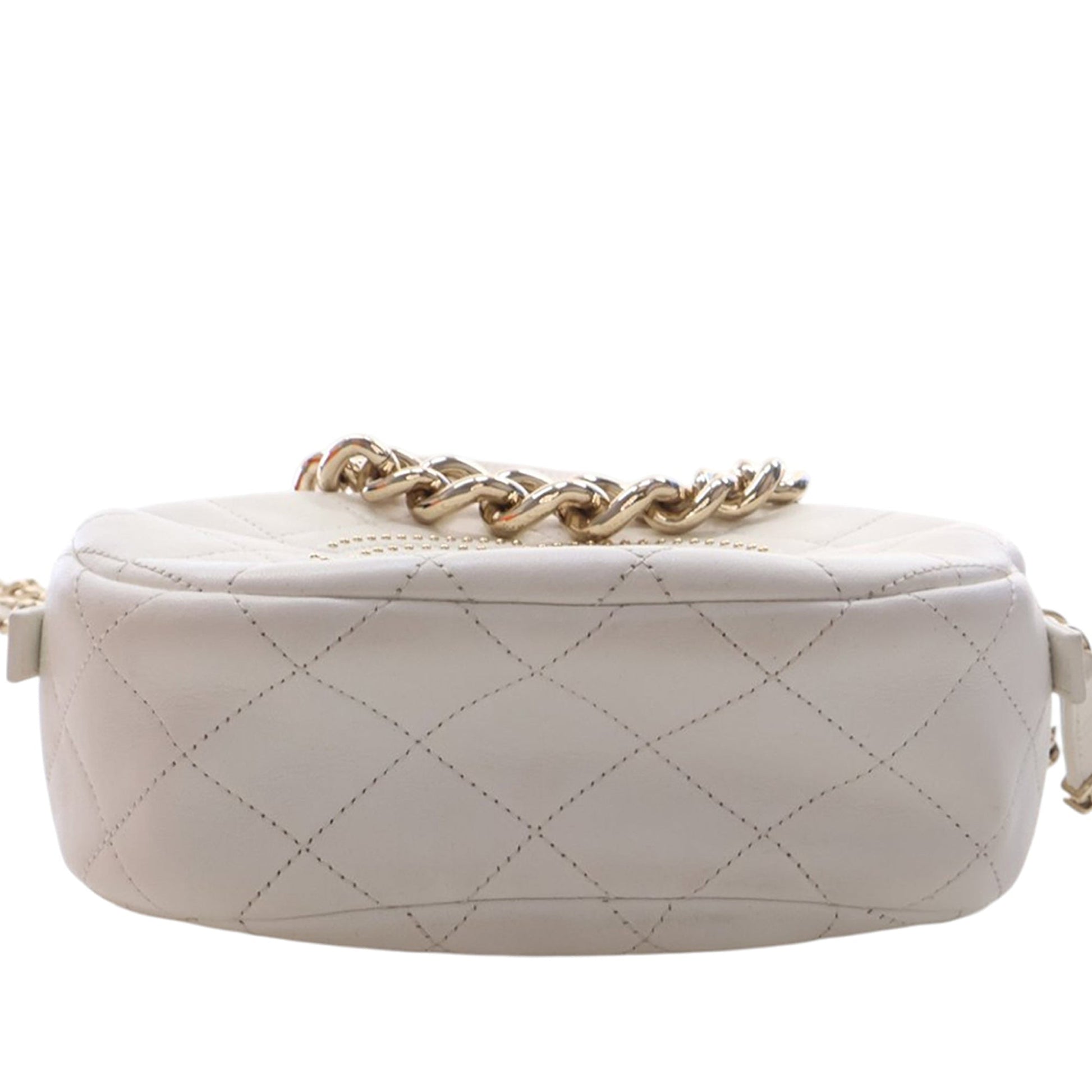 Chanel CC Quilted Studded Lambskin Round Camera Bag