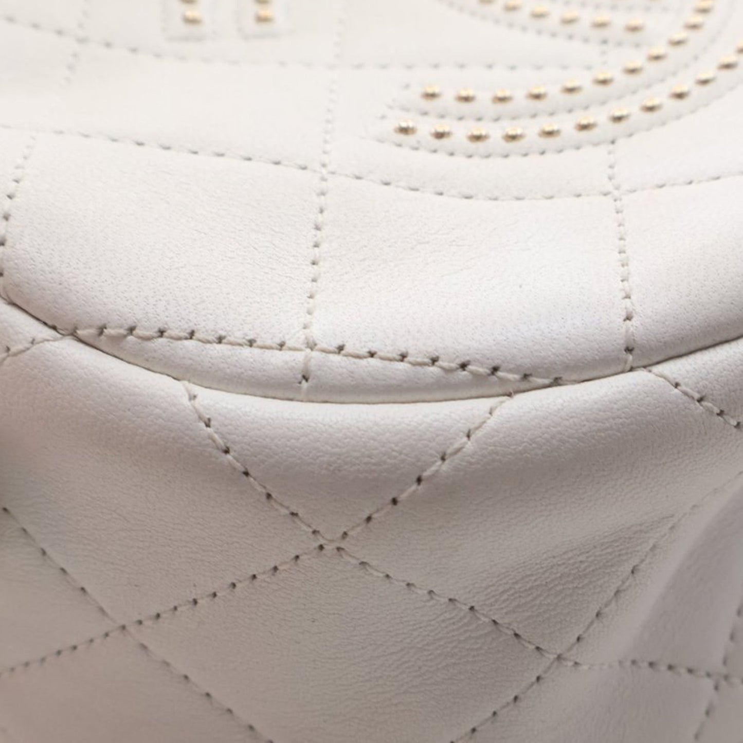 Chanel CC Quilted Studded Lambskin Round Camera Bag