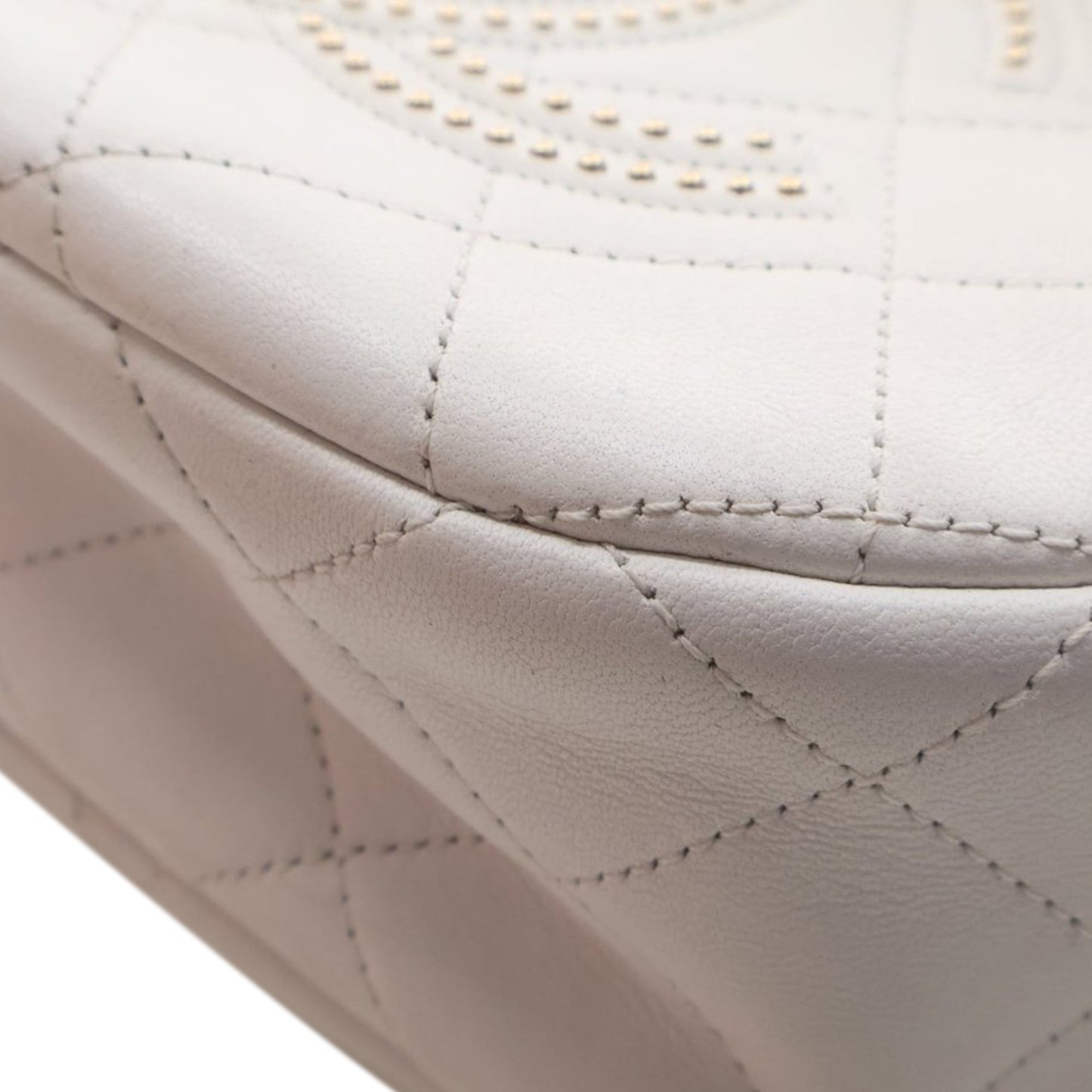 Chanel CC Quilted Studded Lambskin Round Camera Bag