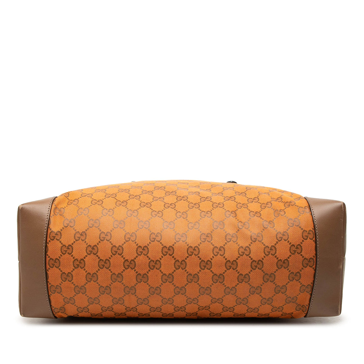 Gucci GG Canvas Web Tote — Orange