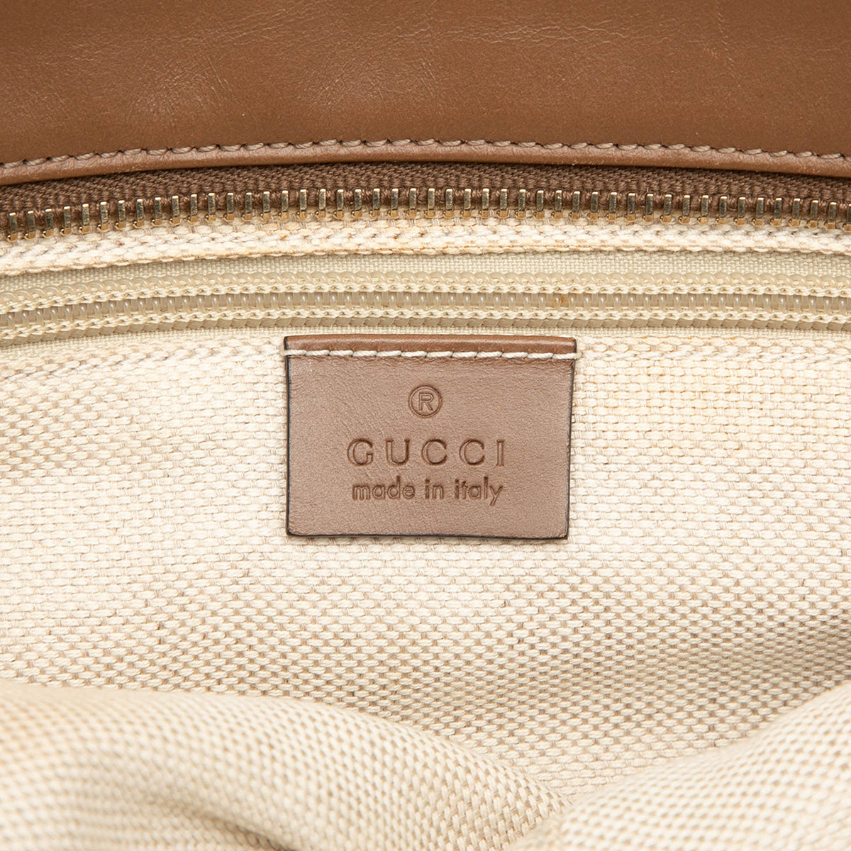 Gucci GG Canvas Web Tote — Orange