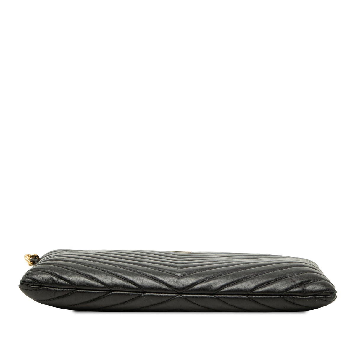 Saint Laurent Chevron Calfskin Monogram Tablet Pouch