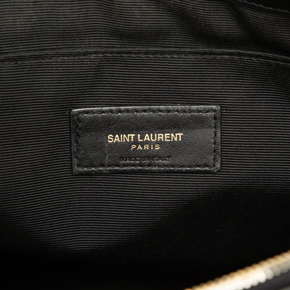 Saint Laurent Chevron Calfskin Monogram Tablet Pouch