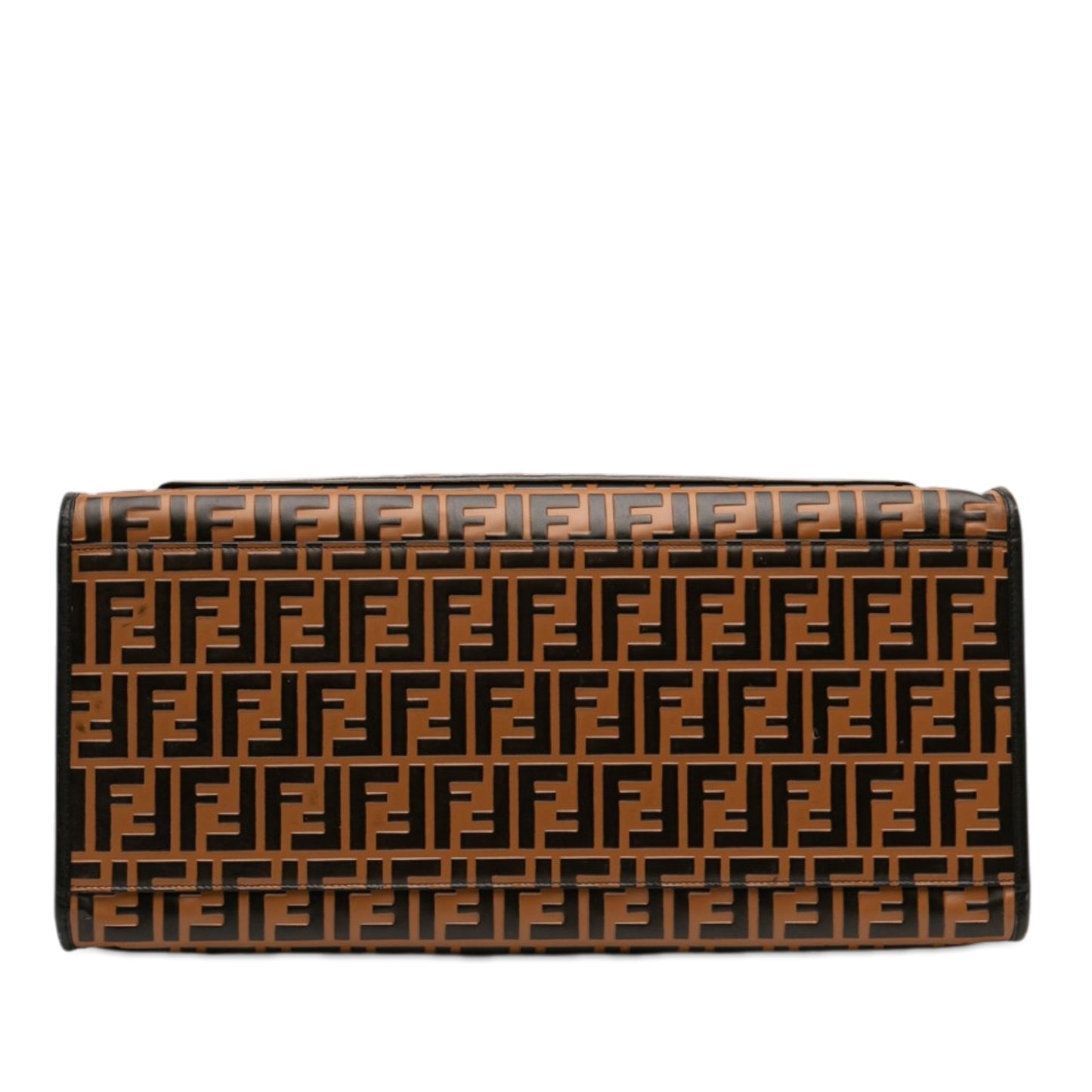 Fendi Large Zucca Embossed Leather Runaway Shopper Satchel