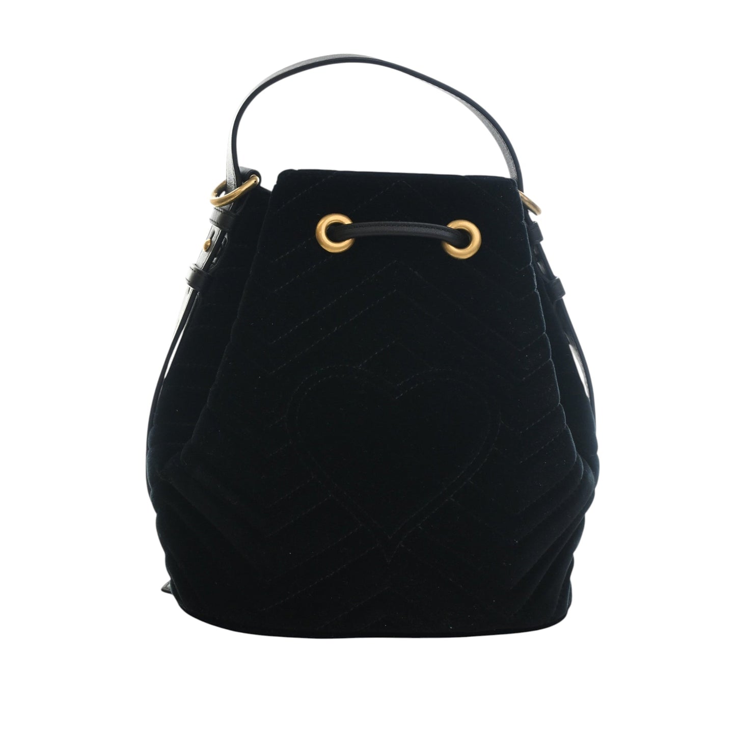 Gucci GG Marmont 2.0 Matelasse Velvet Bucket Bag