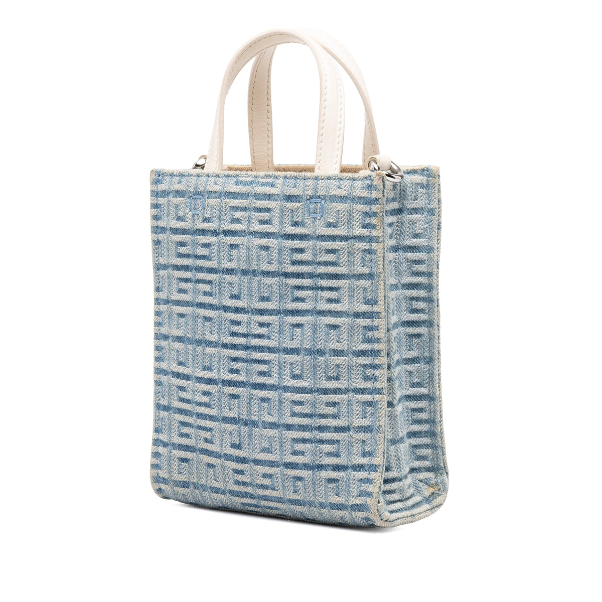 Givenchy Mini Denim Vertical G Tote — Blue