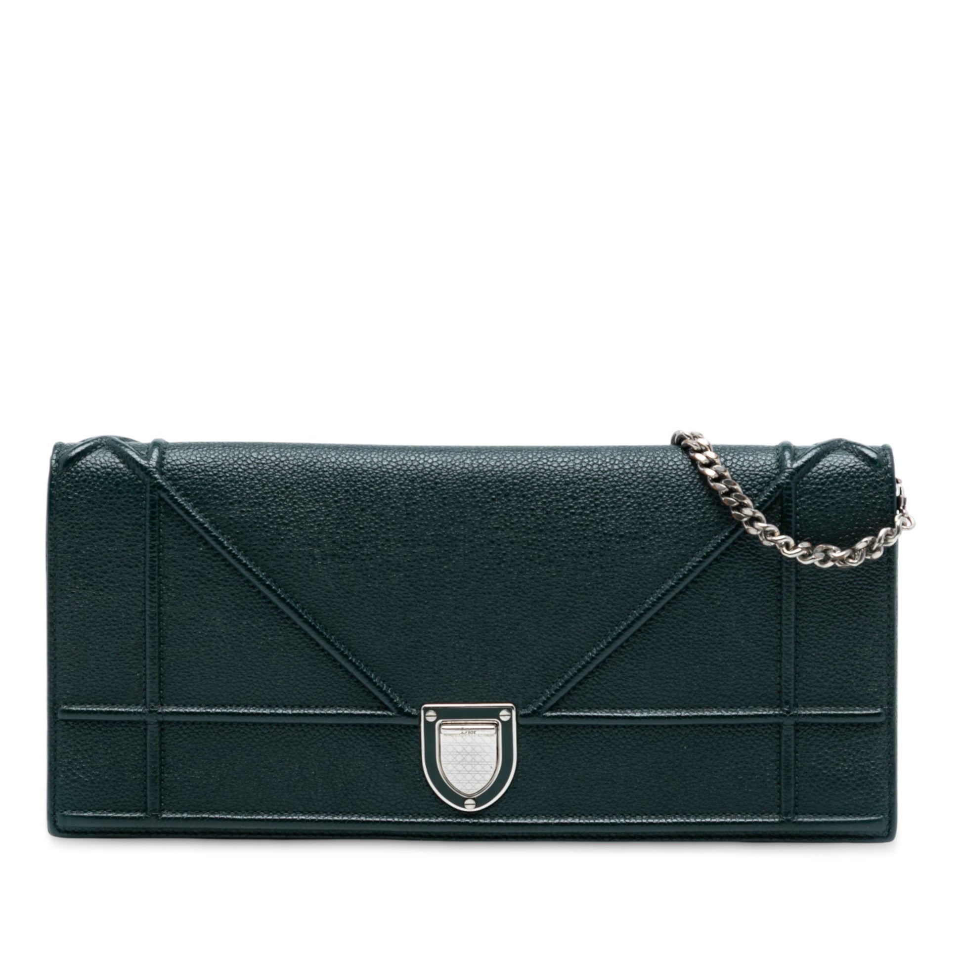 Dior Grained Calfskin Diorama Pochette Clutch