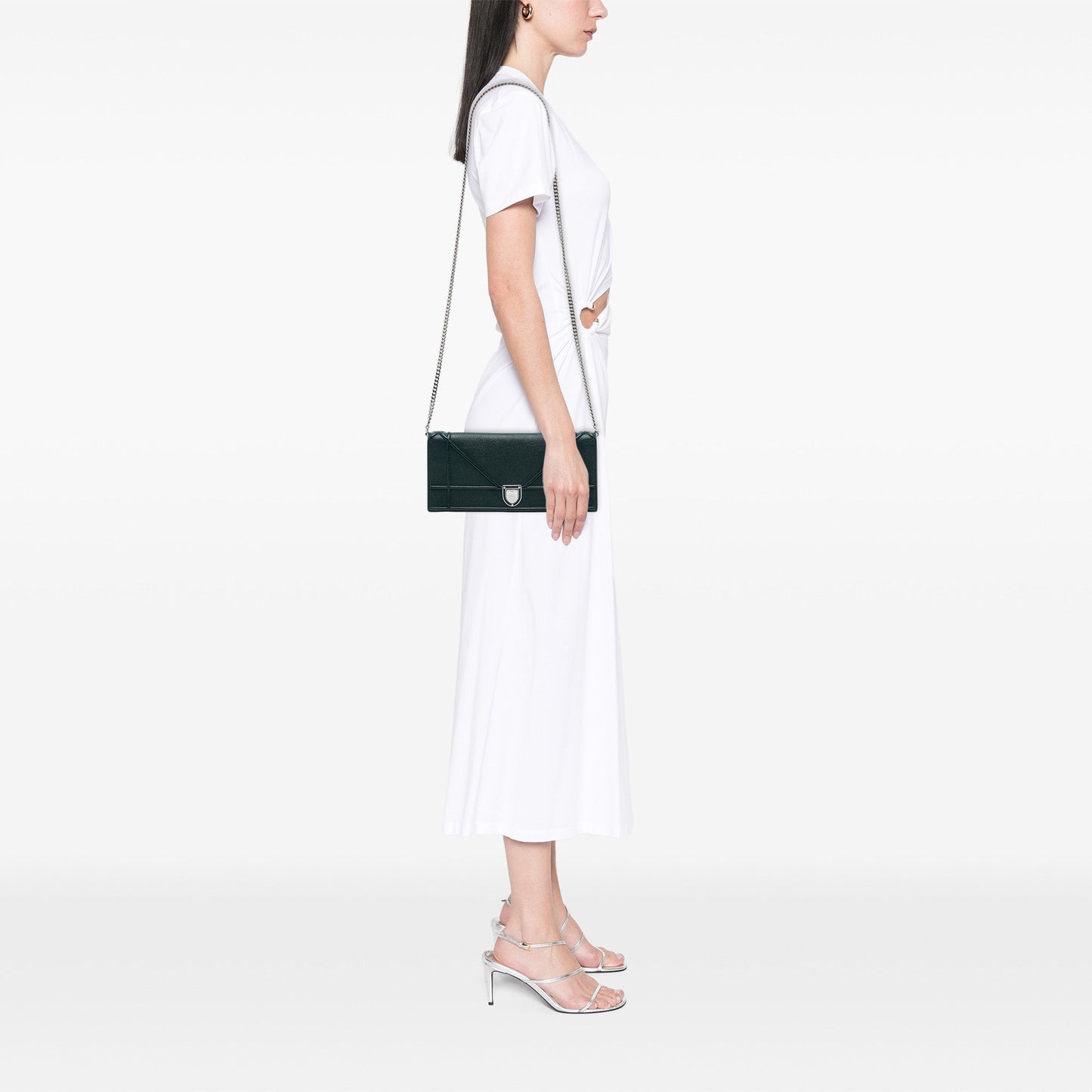 Dior Grained Calfskin Diorama Pochette Clutch